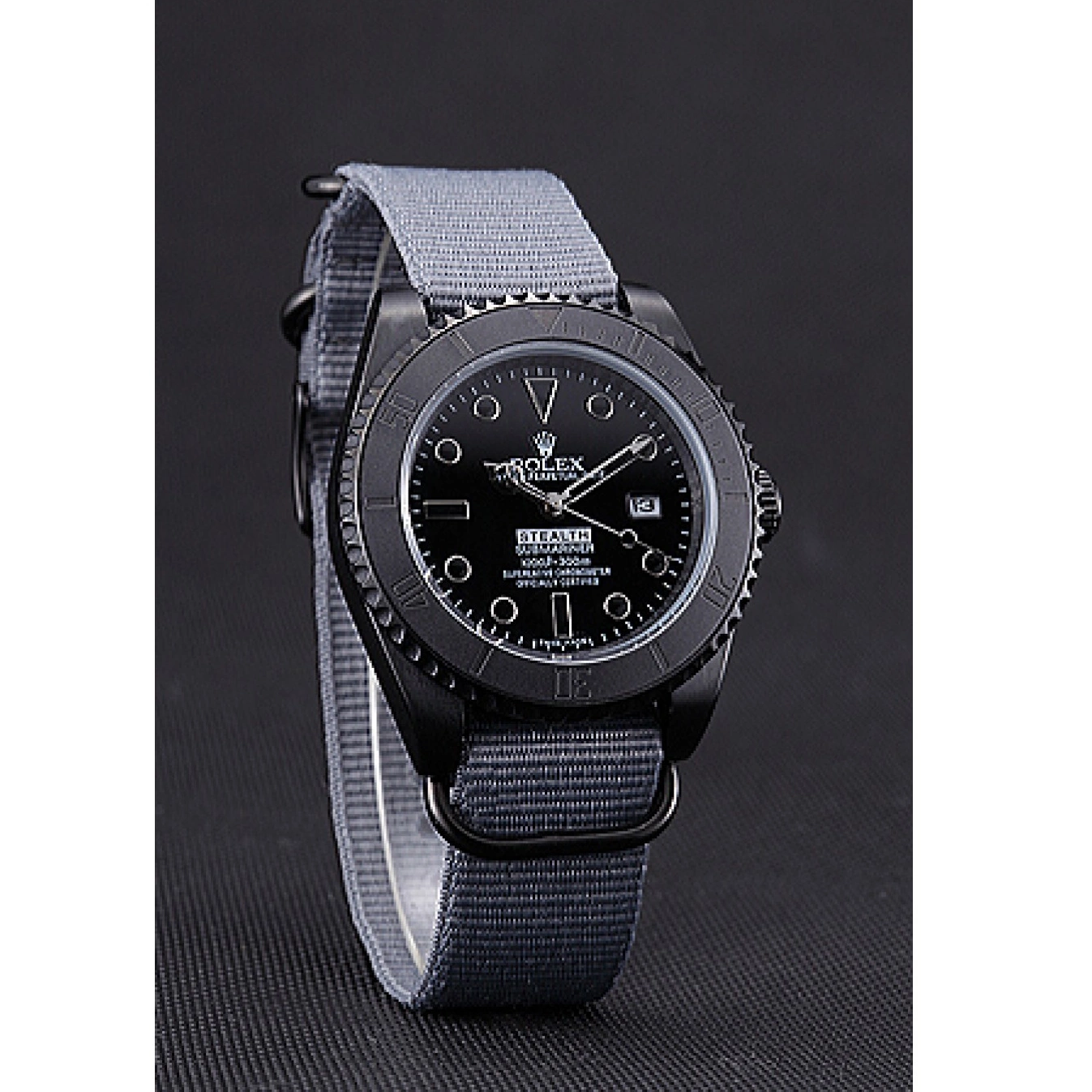 AAA replica watch Rolex 621996 Stealth Black Submariner 0806